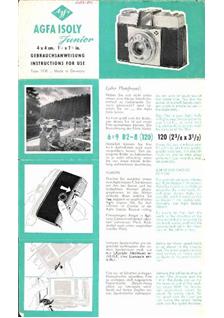 Agfa Isoly Junior manual. Camera Instructions.